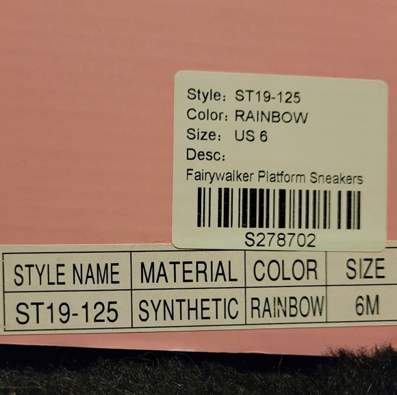 Sugar Thrillz Pink Purple And Holographic Heart Platform Sneaker - Picture 8 of 8